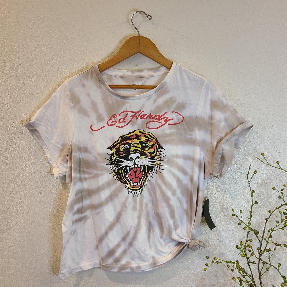 Ed Hardy Tie Dye Tshirt Size 2X